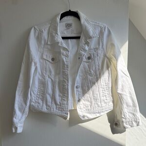 J. Crew White Jean Jacket